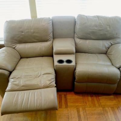 Lot 51 Double Overstuffed Entertainment Couch Recliner