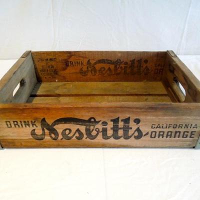 Lot 26 Vintage Nesbitt Soda Flat Wooden Crate