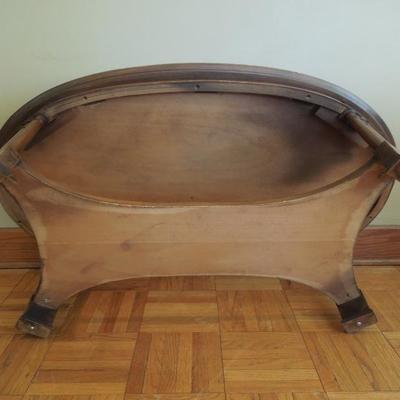 Lot 66  Wood Parkay Oval Coffe Table