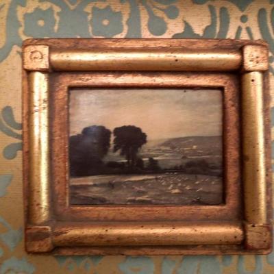 Lot 67 Group of Three Gold Framed Paintings.