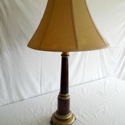 Lot 16 Vintage Knob Creek Pedestal Wood and Metal Table Lamp