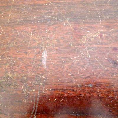 Lot 80 Antique Dark Wood Distressed Dresser