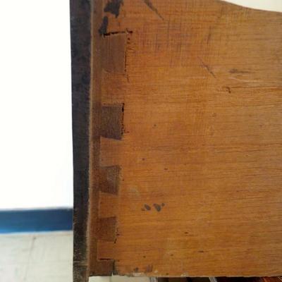 Lot 80 Antique Dark Wood Distressed Dresser