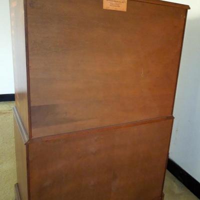 Lot 73 Vintage Henkel-Harris Black Cherry Highboy Dresser