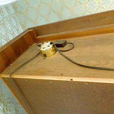 Lot 79 Vintage Kincaid Oak Lighted Buffet Hutch