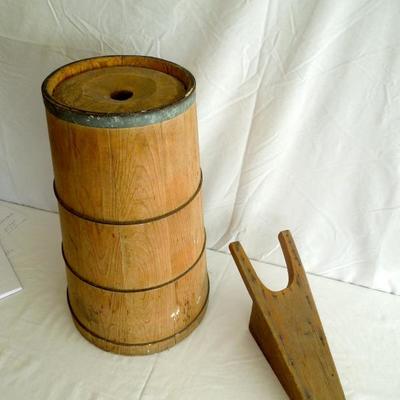 Lot 50 Old Butter Churn and Boot Jack