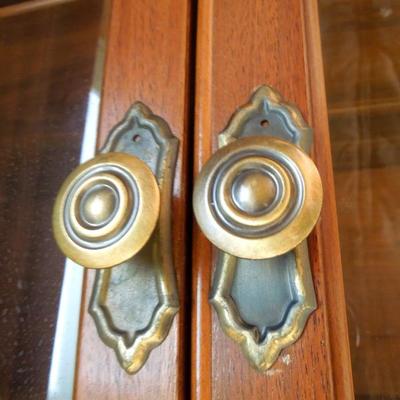 Lot 75  Antique Glassfront Waterfall China Cabinet