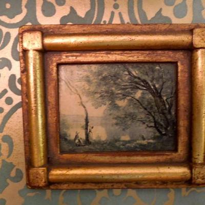 Lot 67 Group of Three Gold Framed Paintings.