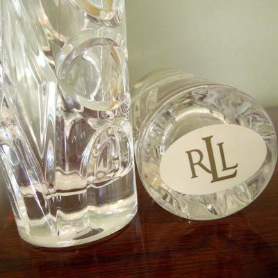 Lot 60 Ralph Lauren Glass Decanter with Four Shot Glasses