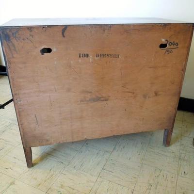 Lot 80 Antique Dark Wood Distressed Dresser