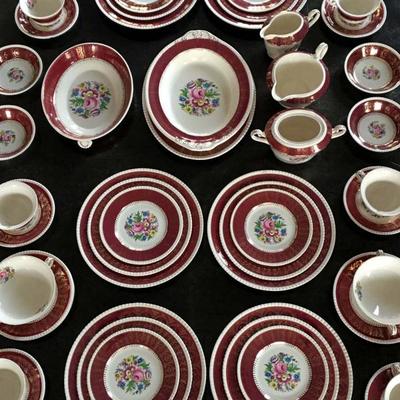 79 Piece Royal Ascot England Semi-Porcelain SAGUENAY China Set