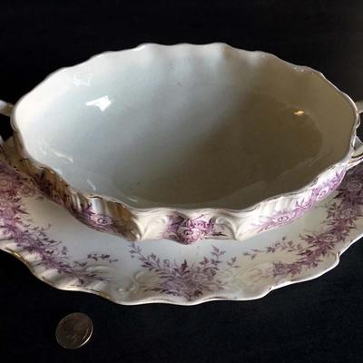 Burgess & Leigh Semi Porcelain England Serving Dish & Tray - RARE ITEM