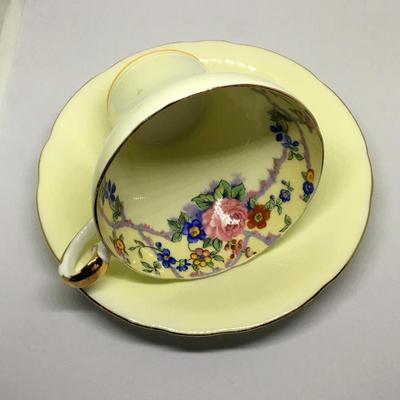 Aynsley Bone China England Tea Cup & Saucer Signed - RARE ITEM