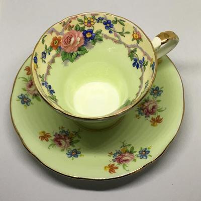 Aynsley Bone China England Tea Cup & Saucer Signed - RARE ITEM