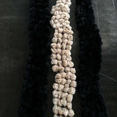 Rabbit Fur Scarfs x 3