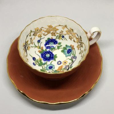 Aynsley Bone China England Tea Cup & Saucer Signed - RARE ITEM