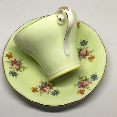 Aynsley Bone China England Tea Cup & Saucer Signed - RARE ITEM