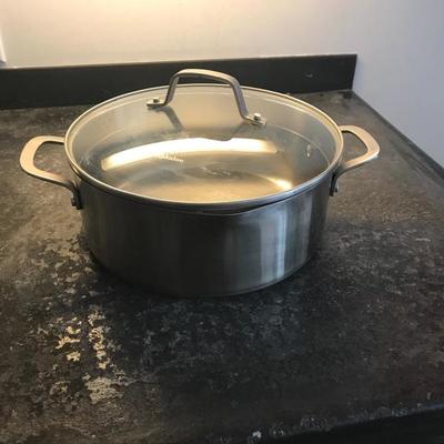 Calphalon Contemporary Stainless Steel 6.5-Quart Covered Sauce Pot