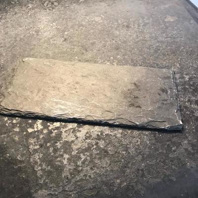 Serving dark grey slate tile cheese board platter