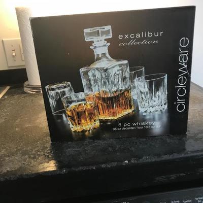 Excalibur 5-Piece Whiskey Decanter Set