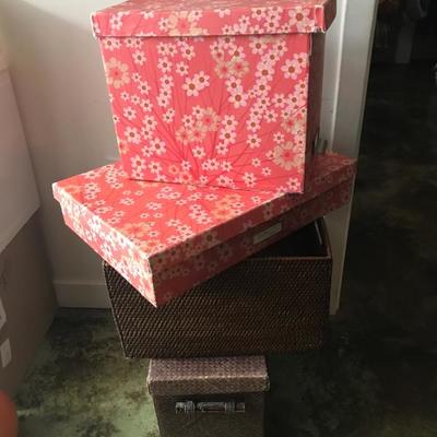 A Set Of 4 Storage Boxes 