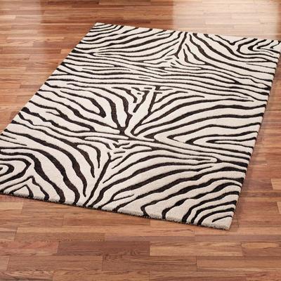 2 zebra print rugs 