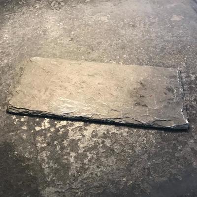 Serving dark grey slate tile cheese board platter