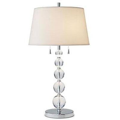 Glass lamp with stacked balls 