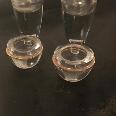 A Set Of 4 Glass Candle Cups 