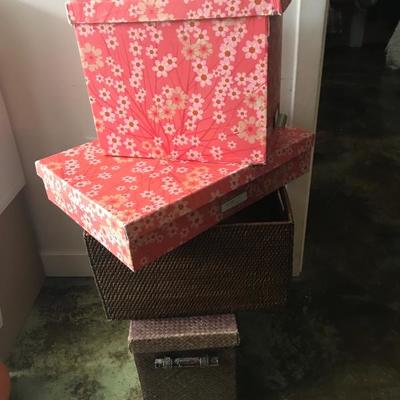 A Set Of 4 Storage Boxes 