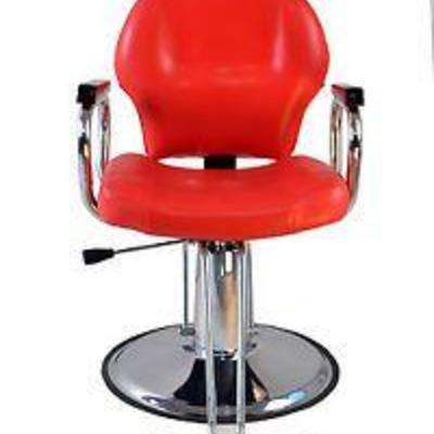 Reclining Hydraulic Barber Chair Salon Styling Beauty Spa red