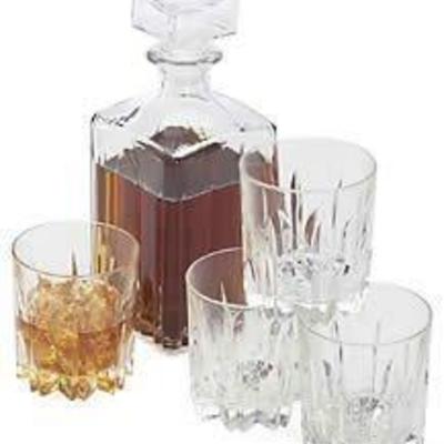 Excalibur 5-Piece Whiskey Decanter Set