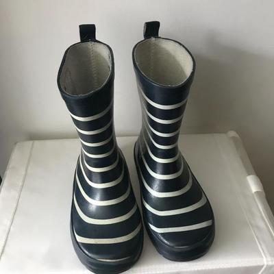 POLARN O. PYRET CLASSIC STRIPE RAIN BOOTS (CHILD)