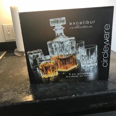 Excalibur 5-Piece Whiskey Decanter Set