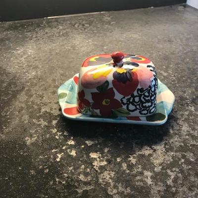  Ceramic Butter Dish Tray Holder 
