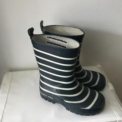 POLARN O. PYRET CLASSIC STRIPE RAIN BOOTS (CHILD)
