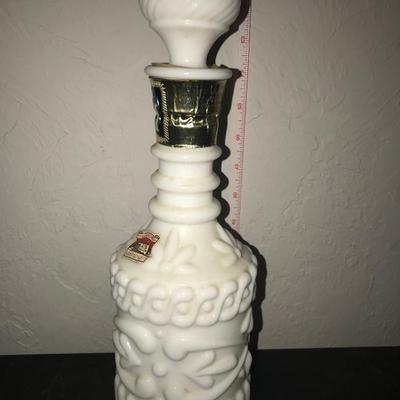 Jim Bean Bottle - Milk Glass