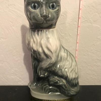 Jim Bean Bottle-Cat Grey and White