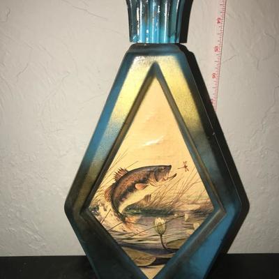 Jim Bean Bottle - Fish jumping out of water scene - James Lockhart