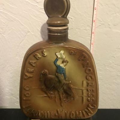 Jim Bean Bottle - 100 Years of Progress Laramie Wyoming