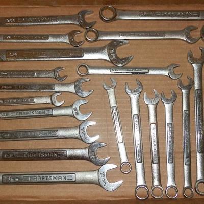 Mixed Lot of 22 Craftsman Combination Wrenches - Lot 132