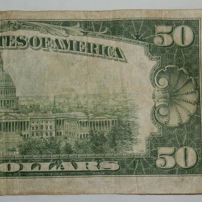 1934 The Federal Reserve Bank of Philadelphia Fifty Dollar Bill - Lot 87