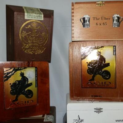 Mixed Lot of Wooden Cigar Boxes