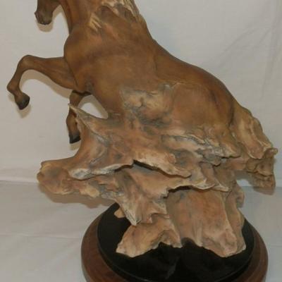 Artist Signed Horse Sculpture Titled 
