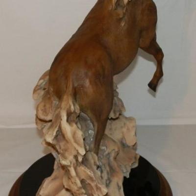 Artist Signed Horse Sculpture Titled 