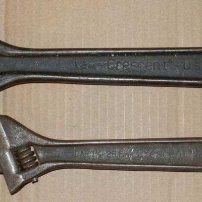 Lot of 5 Cresent Brand Adjustable Wrenches - Lot 127