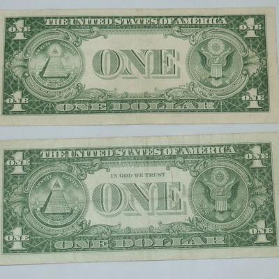 Lot of 2 One Dollar Silver Certificates - Lot 84