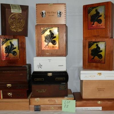 Mixed Lot of Wooden Cigar Boxes