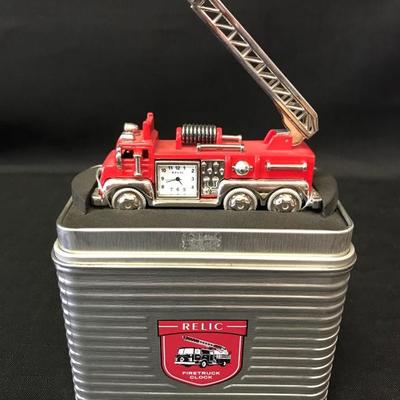 Relic Fire Engine Minature Clock 