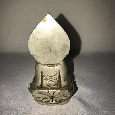 Asian Silver Goddess Figure Signed